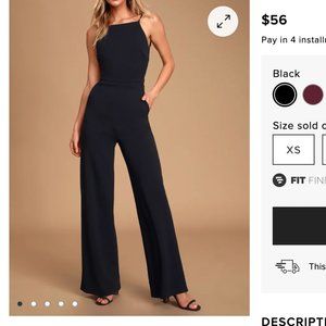 Something to Behold Black Jumpsuit